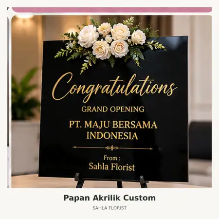 Papan Bunga Akrilik Ubud